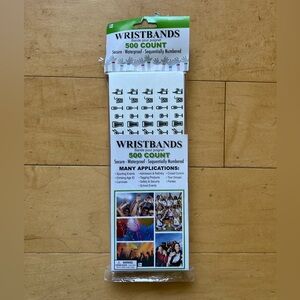 500 Count - White Event Wristbands “Drinking Age Verified,” numbered, waterproof